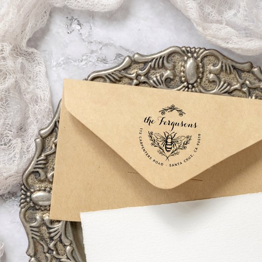 ハニービー素朴スクリプトファミリー名差出人住所 ラバースタンプ