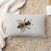 ハニービー絵画ズビーイラストレーション装飾用クッション ランバークッション (ブランケット)