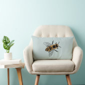 ハニービー絵画ズビーイラストレーション装飾用クッション ランバークッション (椅子)