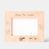 ハニービー花7 x 5 レーザー彫刻フレーム (正面)