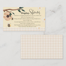 ハニービー表示シャワーベビーシャワー エンクロージャーカード