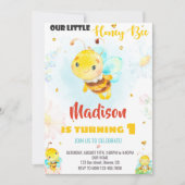 ハニービー誕生日の招待状Bee招待ガール 招待状 (正面)