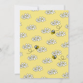 ハニービー誕生日イエローフローラサンキューカード 招待状 (裏面)