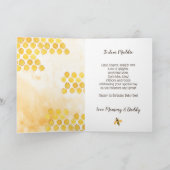 ハニービー誕生日カードビー&ひまわり サンキューカード (内部)