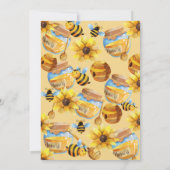 ハニービー誕生日招待状カード (裏面)