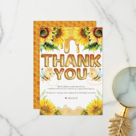 ハニービー誕生日Iベビーシャワー サンキューカード