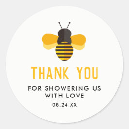 ハニービー赤ちゃんシャワーありがとう ラウンドシール