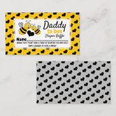 ハニービー赤ちゃんシャワーおむつラッフルチケット エンクロージャーカード (正面/裏面)