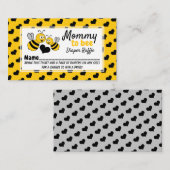 ハニービー赤ちゃんシャワーおむつラッフルチケット エンクロージャーカード (正面/裏面)