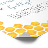 ハニービー赤ちゃんシャワーどのようにママの腹の大きさ ポスター (角)