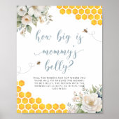 ハニービー赤ちゃんシャワーどのようにママの腹の大きさ ポスター (正面)