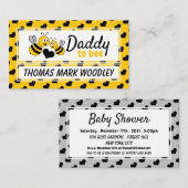 ハニービー赤ちゃんシャワーチケット招待状 エンクロージャーカード (正面/裏面)