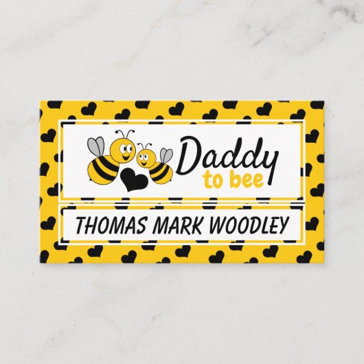 ハニービー赤ちゃんシャワーチケット招待状 エンクロージャーカード (正面)