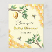 ハニービー赤ちゃんシャワーバケットリスト (裏面)