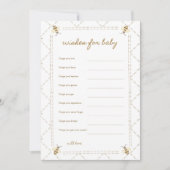 ハニービー赤ちゃんシャワーベビーカードを願う 招待状 (正面)