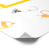 ハニービー赤ちゃんシャワー写真ブースフレーム ポスター (角)