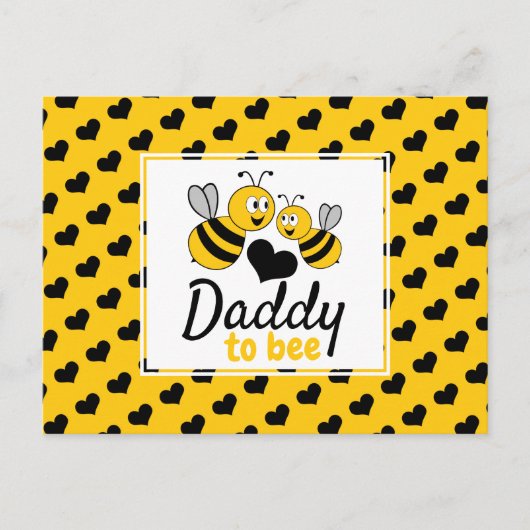 ハニービー赤ちゃんシャワー招待状 インビテーションポストカード (正面)