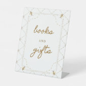 ハニービー赤ちゃんシャワー本とギフトサイン 台座サイン (正面)