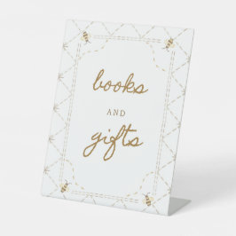 ハニービー赤ちゃんシャワー本とギフトサイン 台座サイン