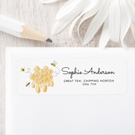 ハニービー赤ちゃんシャワー ラベル (インサイチュ)