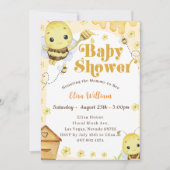 ハニービー赤ちゃんシャワー 招待状 (正面)