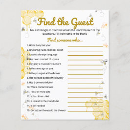 ハニービー赤ちゃんシャワーFind the Guest Game