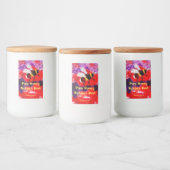 ハニービー赤カラフル紫 フードラベル (ボトル)