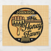 ハニービー農場 名前入り NAME 甘い蜂の巣 ビールラベル (シングルラベル)