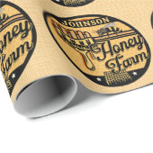 ハニービー農場 名前入り NAME 甘い蜂の巣 ラッピングペーパー (ロールコーナー)