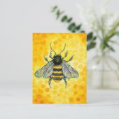 ハニービー金ゴールドはがき ポストカード (スタンド正面)