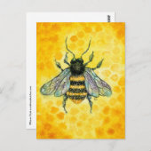 ハニービー金ゴールドはがき ポストカード (正面/裏面)