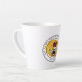 ハニービー金ゴールドクラウンラウンドロゴハニープロダクツ カフェラテマグ (左アングル)