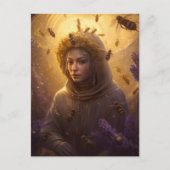 ハニービー金髪の女性の保護者 ポストカード (正面)