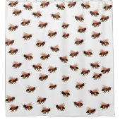 ハニービー飛んでいる シャワーカーテン (正面)