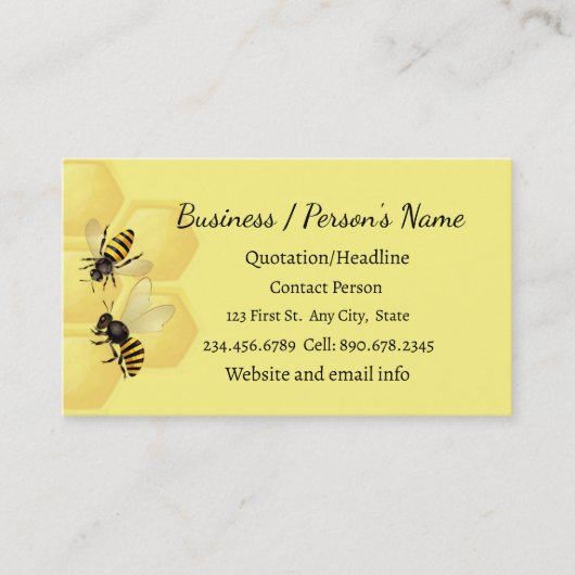 ハニービー養蜂事業カスタム名刺 名刺 (正面)