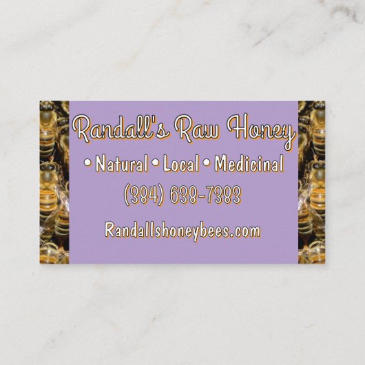 ハニービー養蜂専門店カード 名刺 (裏面)