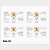 ハニービー養蜂製品ボトルラベル 長方形シール (シート)