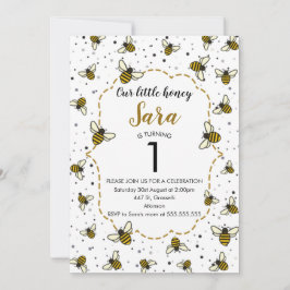 ハニービー1歳の誕生日パーティー 招待状