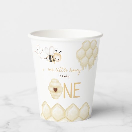 ハニービー1歳 紙コップ (正面)