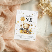 ハニービー1stバースデーベアーバースデーパーティー 招待状