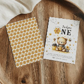 ハニービー1stバースデーベアーバースデーパーティー 招待状