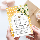 ハニービー1stビーパーティー誕生日 招待状