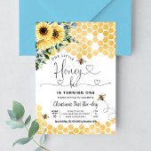 ハニービー1stビーパーティー誕生日 招待状