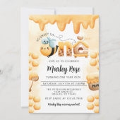 ハニービー1st誕生日パーティの招待状 招待状 (正面)