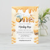 ハニービー1st誕生日パーティの招待状 招待状 (スタンド正面)