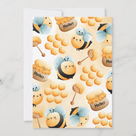 ハニービー1st誕生日パーティの招待状 招待状 (裏面)