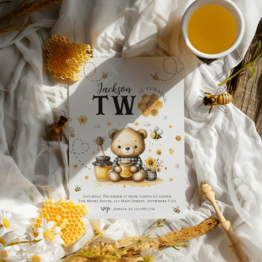 ハニービー2st誕生日ベアバースデーパーティー 招待状
