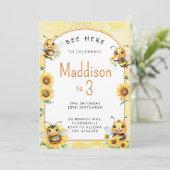 ハニービー3歳の誕生日 招待状 (スタンド正面)