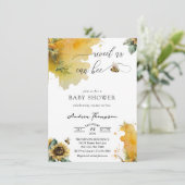 ハニービー |ひまわり蜂の赤ちゃんシャワー 招待状 (スタンド正面)