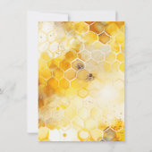 ハニービー |ひまわり蜂の赤ちゃんシャワー 招待状 (裏面)